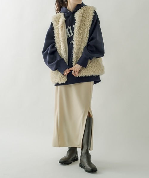 mystic(ミスティック)の「カレッジパーカー(パーカー・レディース・ネイビー/ブラウン/アイボリー・FREE)」の17枚目の写真