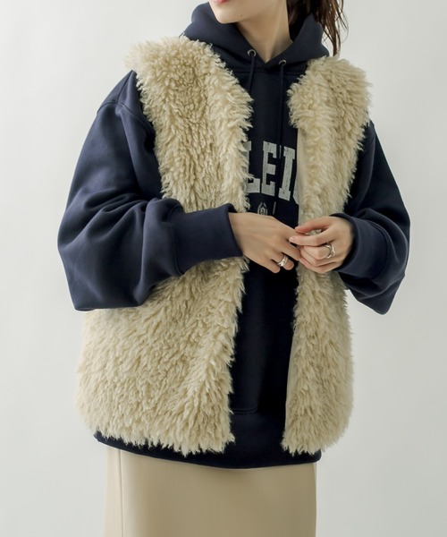 mystic(ミスティック)の「カレッジパーカー(パーカー・レディース・ネイビー/ブラウン/アイボリー・FREE)」の18枚目の写真