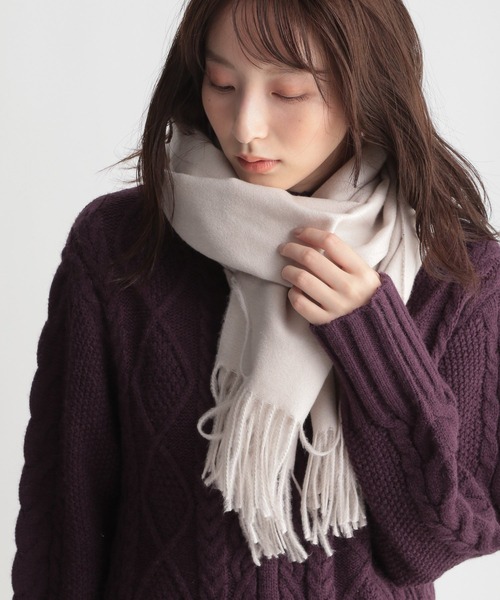 Andemiu（アンデミュウ）の「ソフトタッチストール954972（ストール/ショール・レディース・ブルー/ベージュ/ライトグレー・FREE）」の16枚目の写真