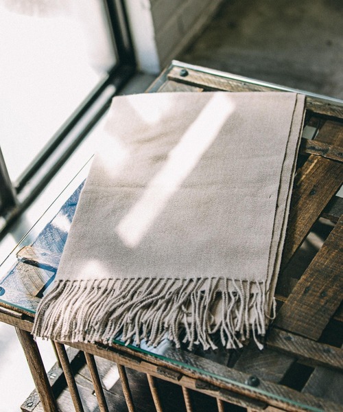 Andemiu（アンデミュウ）の「ソフトタッチストール954972（ストール/ショール・レディース・ブルー/ベージュ/ライトグレー・FREE）」の22枚目の写真