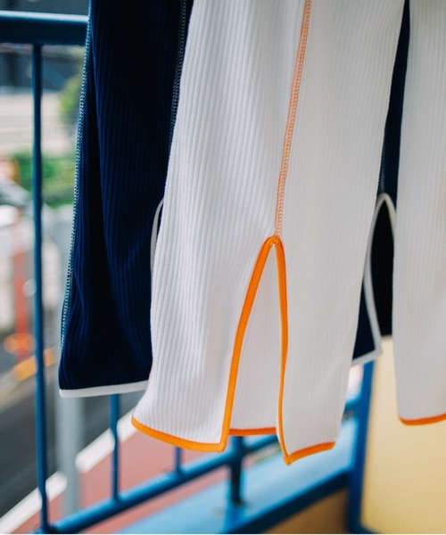 Kastane（カスタネ）の「【コラボアイテム】Yuri Hanamori コラボ パイピングパンツ（その他パンツ・レディース・ブルー/オフホワイト・FREE）」の13枚目の写真