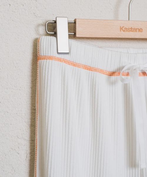 Kastane（カスタネ）の「【コラボアイテム】Yuri Hanamori コラボ パイピングパンツ（その他パンツ・レディース・ブルー/オフホワイト・FREE）」の14枚目の写真