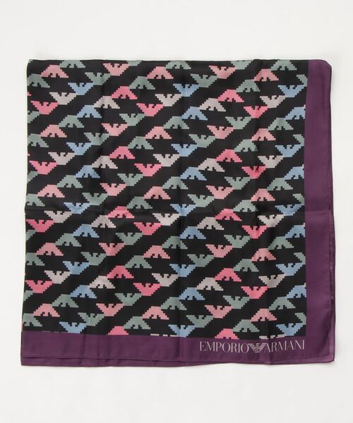 EMPORIO ARMANI（エンポリオアルマーニ）の「【エンポリオ アルマーニ】EMPORIO ARMANI スカーフ付きティペット（ストール/ショール・レディース・ブラック/ダークパープル・FREE）」の8枚目の写真
