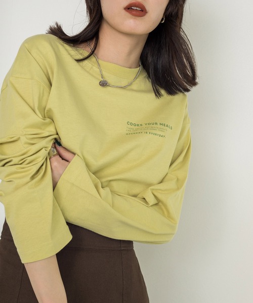 w closet（ダブルクローゼット）の「スモールロゴロンTee（Tシャツ/カットソー・レディース・ライトグリーン系/スミクロ/ラベンダー/オフホワイト・FREE）」の4枚目の写真