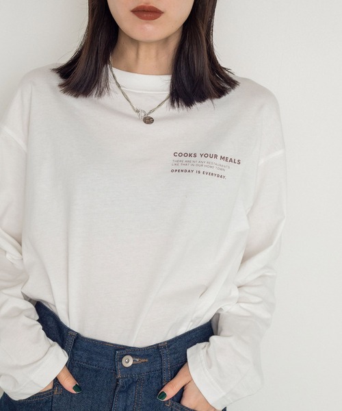 w closet（ダブルクローゼット）の「スモールロゴロンTee（Tシャツ/カットソー・レディース・ライトグリーン系/スミクロ/ラベンダー/オフホワイト・FREE）」の8枚目の写真