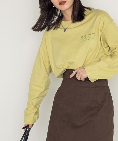 w closet（ダブルクローゼット）の「スモールロゴロンTee（Tシャツ/カットソー・レディース・ライトグリーン系/スミクロ/ラベンダー/オフホワイト・FREE）」の16枚目の写真