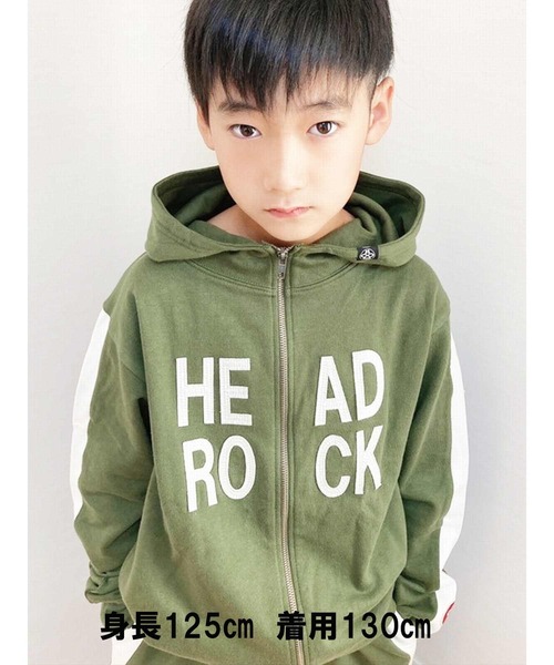 HEAD ROCK（ヘッドロック）の「フーデッドジップアップ（パーカー・キッズ・ネイビー/グレー系その他/グレー/グリーン系その他/カーキ/チャコールグレー・110/120/140/150/130/100）」の6枚目の写真
