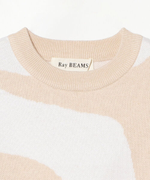Ray BEAMS（レイビームス）の「Ray BEAMS / バイカラー パターン クルーネック ニット（ニット/セーター・レディース・ダークブラウン/ベージュ・ONE SIZE）」の10枚目の写真