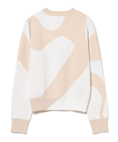 Ray BEAMS（レイビームス）の「Ray BEAMS / バイカラー パターン クルーネック ニット（ニット/セーター・レディース・ダークブラウン/ベージュ・ONE SIZE）」の5枚目の写真