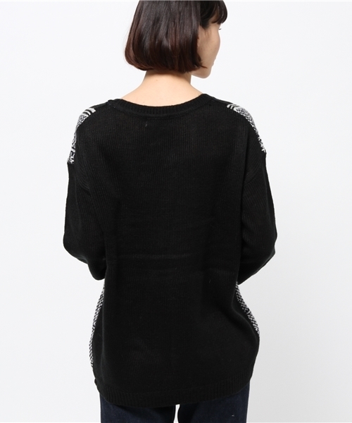 one after another NICE CLAUP（ワンアフターアナザーナイスクラップ）の「【ナイスクラップ】チェック柄ニット（ニット/セーター・レディース・ネイビー/ブラック/グリーン・FREE）」の6枚目の写真