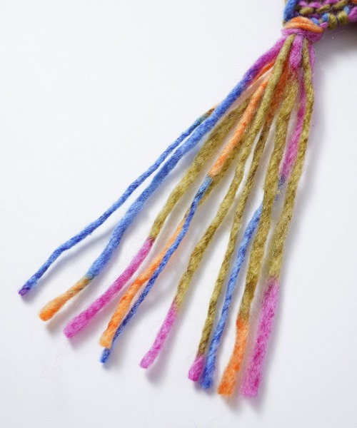 X-girl（エックスガール）の「KNIT SCARF（マフラー・レディース・マルチ/ブラック・ONE SIZE）」の6枚目の写真