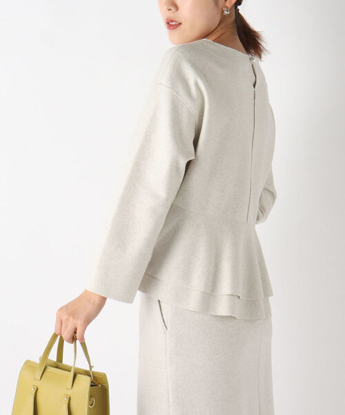 NOLLEY’S（ノーリーズ）の「圧縮リングジャージバックフリルプルオーバーカットソー（Tシャツ/カットソー・レディース・サックスブルー/アイボリー/ネイビー・36/38）」の14枚目の写真