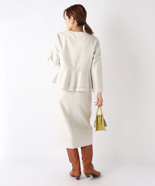 NOLLEY’S（ノーリーズ）の「圧縮リングジャージバックフリルプルオーバーカットソー（Tシャツ/カットソー・レディース・サックスブルー/アイボリー/ネイビー・36/38）」の16枚目の写真