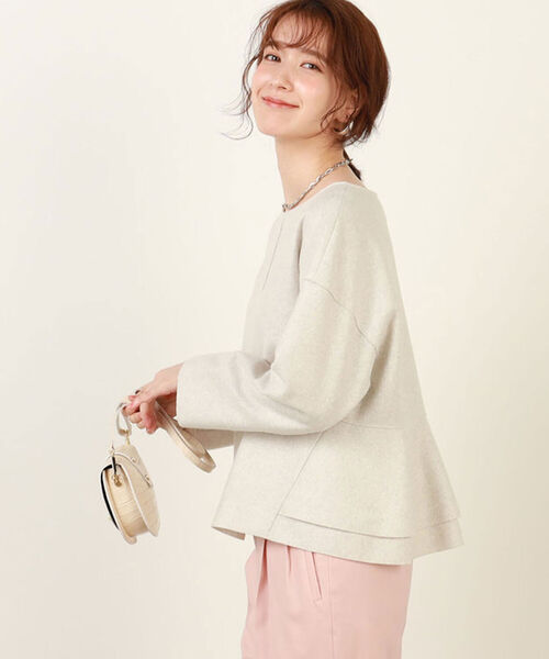 NOLLEY’S（ノーリーズ）の「圧縮リングジャージバックフリルプルオーバーカットソー（Tシャツ/カットソー・レディース・サックスブルー/アイボリー/ネイビー・36/38）」の17枚目の写真