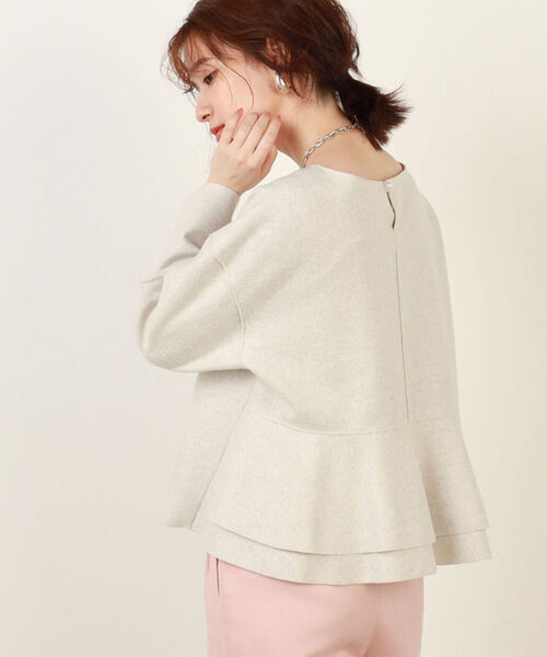 NOLLEY’S（ノーリーズ）の「圧縮リングジャージバックフリルプルオーバーカットソー（Tシャツ/カットソー・レディース・サックスブルー/アイボリー/ネイビー・36/38）」の18枚目の写真