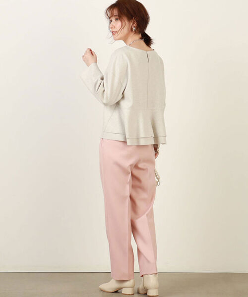 NOLLEY’S（ノーリーズ）の「圧縮リングジャージバックフリルプルオーバーカットソー（Tシャツ/カットソー・レディース・サックスブルー/アイボリー/ネイビー・36/38）」の21枚目の写真