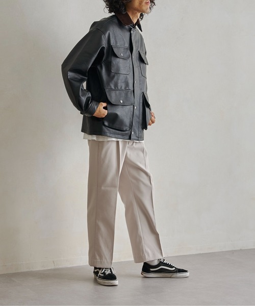 CPCM(シーピーシーエム)の「襟コーデュロイフェイクレザーハーフジャケット(ブルゾン・メンズ・ブラック・LARGE/MEDIUM)」の11枚目の写真