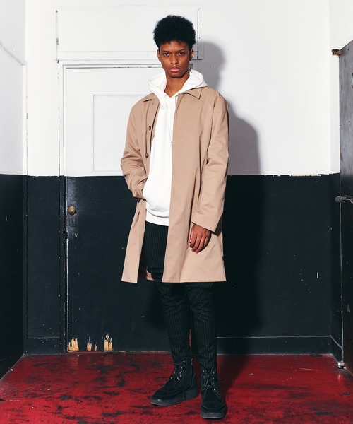 glamb（グラム）の「It Soutien Collar Coat / イットステンカラーコート（ステンカラーコート・メンズ・ブラック/グリーン/ベージュ・M/S/L）」の20枚目の写真