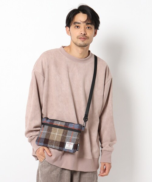 HARRIS TWEED（ハリスツイード）の「◆Harris Tweed ハリス ツィード 2wayサコッシュ ミニショルダー（ショルダーバッグ・メンズ・チャコールグレー/ブラック/ベージュ・99）」の12枚目の写真