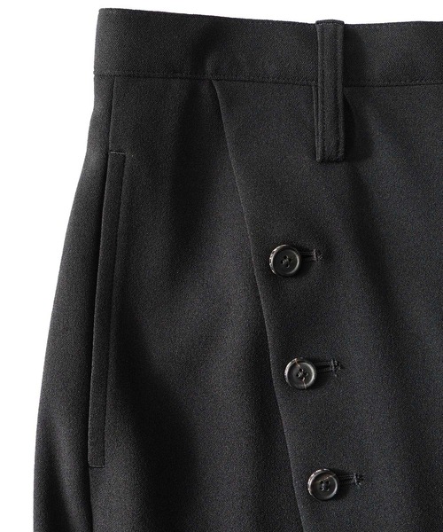 SHAREEF（シャリーフ）の「GEORGETTE OVER SKIRT（スカート・メンズ・ブラック/グリーン/チャコール・FREE）」の4枚目の写真