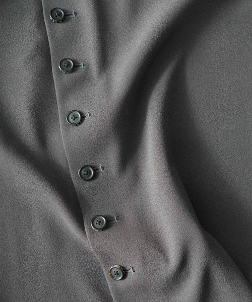 SHAREEF（シャリーフ）の「GEORGETTE OVER SKIRT（スカート・メンズ・ブラック/グリーン/チャコール・FREE）」の10枚目の写真