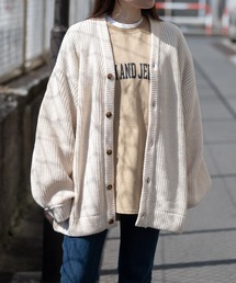 JOHN'S CLOSET | 【i】畦編みVネックバルーンスリーブカーディガン(カーディガン/ボレロ)