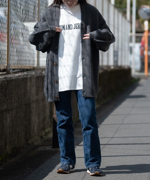 JOHN'S CLOSET（ジョンズクローゼット）の「【i】畦編みVネックバルーンスリーブルーズカーディガン（カーディガン/ボレロ・メンズ・ホワイト/チャコールグレー/サックスブルー/モカ/グリーン/ブラック/マスタード・MEDIUM/LARGE）」の21枚目の写真