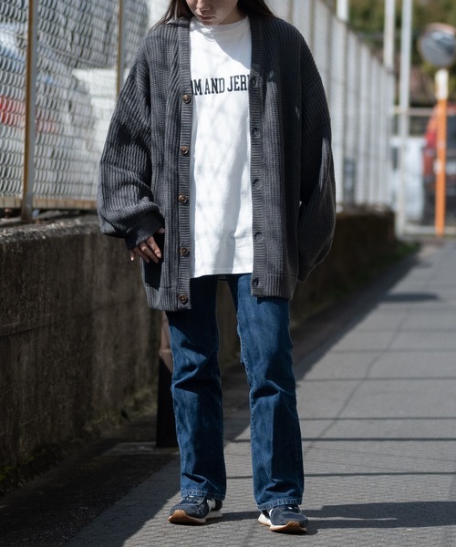 JOHN'S CLOSET（ジョンズクローゼット）の「【i】畦編みVネックバルーンスリーブルーズカーディガン（カーディガン/ボレロ・メンズ・ホワイト/チャコールグレー/サックスブルー/モカ/グリーン/ブラック/マスタード・MEDIUM/LARGE）」の20枚目の写真