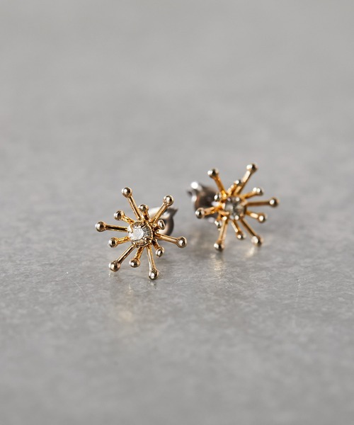 ear PAPILLONNER（イアパピヨネ）の「【WEB限定】火花ピアス（ピアス（両耳用）・レディース・ゴールド・FREE）」の6枚目の写真
