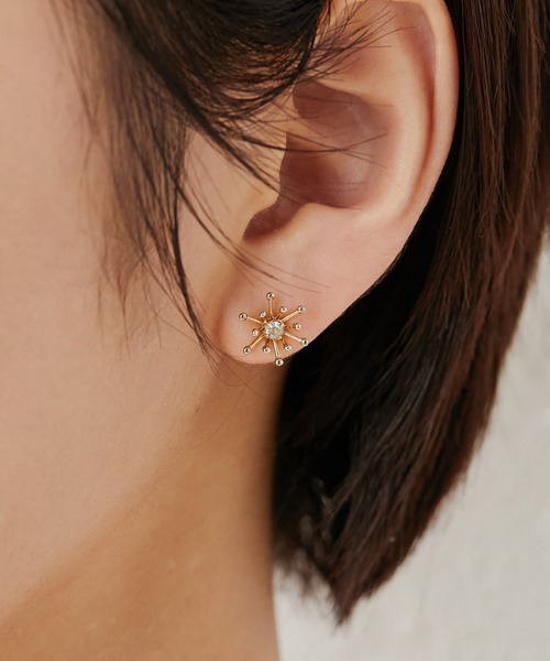ear PAPILLONNER（イアパピヨネ）の「【WEB限定】火花ピアス（ピアス（両耳用）・レディース・ゴールド・FREE）」の4枚目の写真