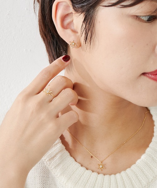 ear PAPILLONNER（イアパピヨネ）の「【WEB限定】火花ピアス（ピアス（両耳用）・レディース・ゴールド・FREE）」の8枚目の写真