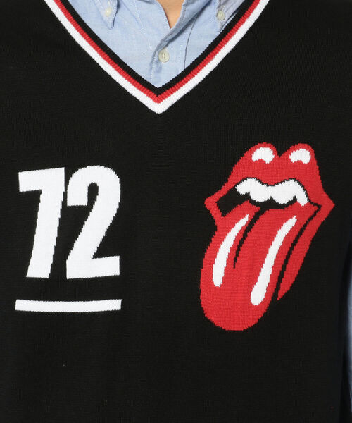 RAWLIFE（ロウライフ）の「BACK SPIN!/バックスピン!/The Rolling Stones LOGO LINE  KNIT VEST（ベスト・メンズ・ブラック/ホワイト・X-LARGE/MEDIUM/LARGE）」の10枚目の写真