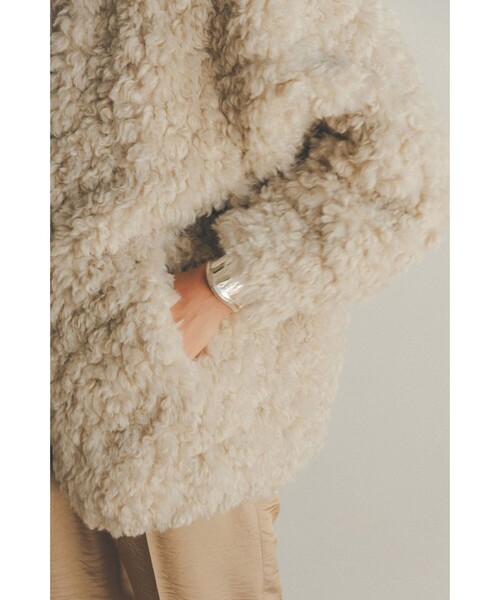 CLANE クラネ 18AW NO-COLLAR FUR COAT ノーカラーファーコート