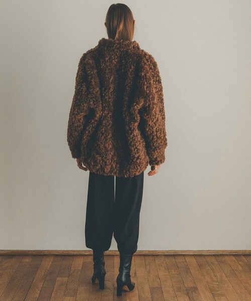 CLANE（クラネ）の「【CLANE/クラネ】カールファーショートコート 11101-0112（その他アウター・レディース・ブラウン/アイボリー・1）」の17枚目の写真