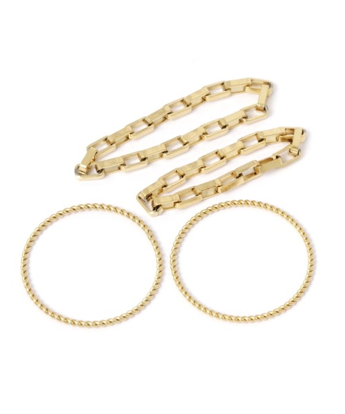 LOWRYS FARM（ローリーズファーム）の「ステンレス＊４ＳＥＴリング　259250（リング・レディース・シルバー/ゴールド/キャメル・FREE）」の7枚目の写真