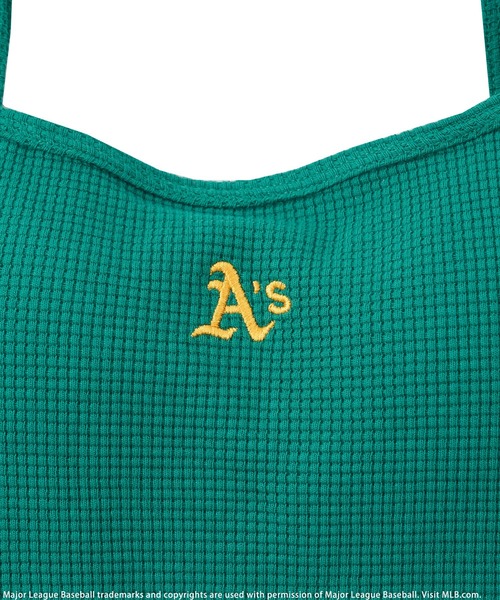 BACK TO THE FIELD（バック トゥー ザ フィールド）の「【MLB】カップ付きワンポイントロゴサーマルキャミソール（キャミソール・レディース・ホワイト/ブラック/グレー/ピンク/グリーン・FREE）」の15枚目の写真