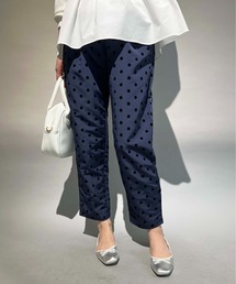 フロッキードットパンツ