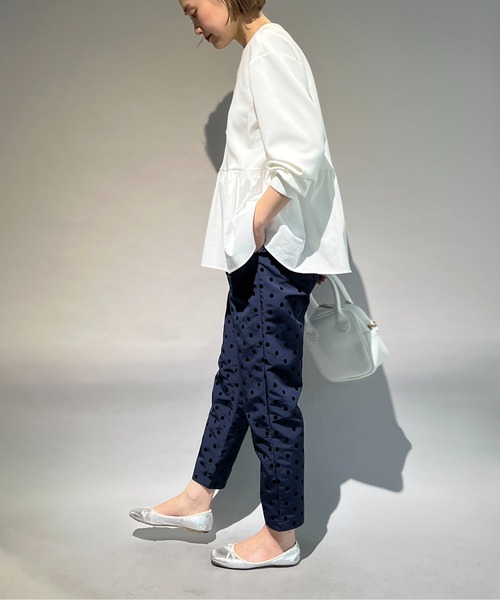 PICCIN（ピッチン）の「フロッキードットパンツ（スラックス・レディース・ブラック/ネイビー・S/M）」の18枚目の写真