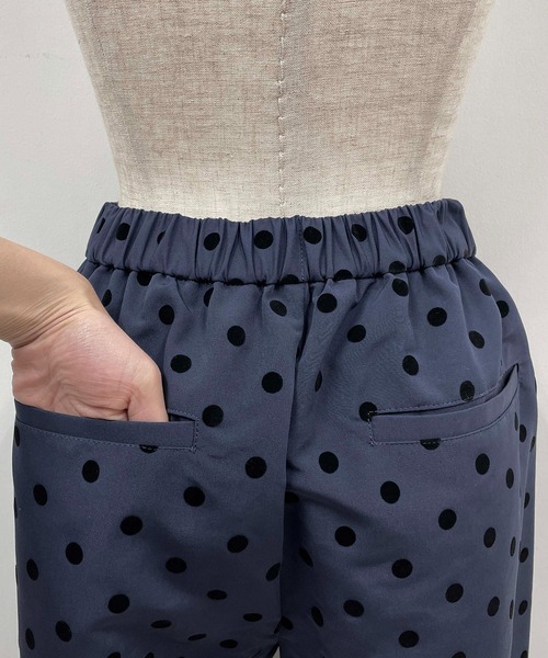 PICCIN（ピッチン）の「フロッキードットパンツ（スラックス・レディース・ブラック/ネイビー・S/M）」の19枚目の写真