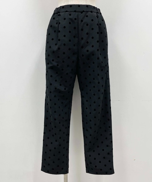PICCIN（ピッチン）の「フロッキードットパンツ（スラックス・レディース・ブラック/ネイビー・S/M）」の9枚目の写真