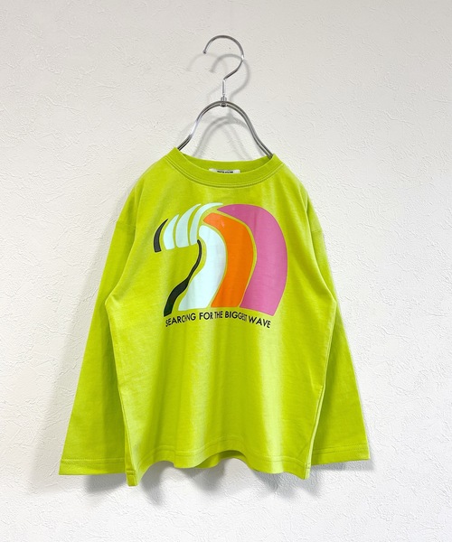 Life Support Products（ライフサポートプロダクツ）の「プリントロンT（L-6924/80～150cm）（Tシャツ/カットソー・キッズ・アイボリー/ブルー/杢グレー/ブラック/ライム/イエロー/オフホワイト/チャコール/レッド/グリーン・80/90/95/100/110/120/130/140/150）」の6枚目の写真