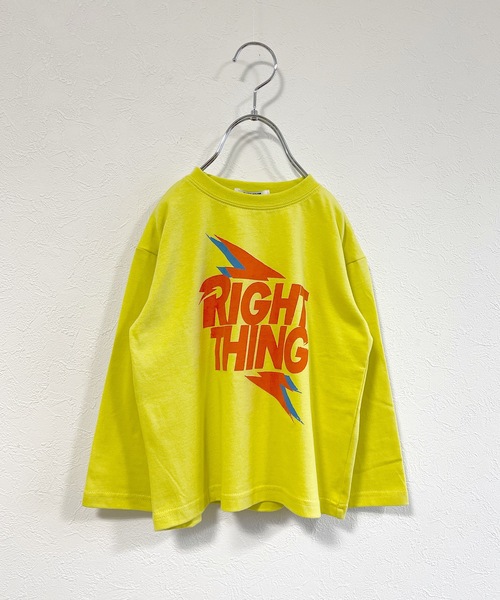 Life Support Products（ライフサポートプロダクツ）の「プリントロンT（L-6924/80～150cm）（Tシャツ/カットソー・キッズ・アイボリー/ブルー/杢グレー/ブラック/ライム/イエロー/オフホワイト/チャコール/レッド/グリーン・80/90/95/100/110/120/130/140/150）」の9枚目の写真