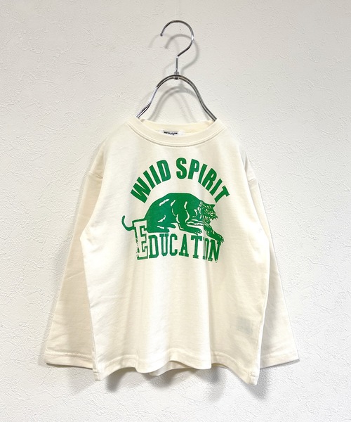 Life Support Products（ライフサポートプロダクツ）の「プリントロンT（L-6924/80～150cm）（Tシャツ/カットソー・キッズ・アイボリー/ブルー/杢グレー/ブラック/ライム/イエロー/オフホワイト/チャコール/レッド/グリーン・80/90/95/100/110/120/130/140/150）」の3枚目の写真