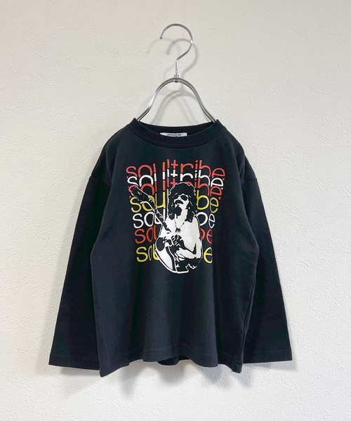 Life Support Products（ライフサポートプロダクツ）の「プリントロンT（L-6924/80～150cm）（Tシャツ/カットソー・キッズ・アイボリー/ブルー/杢グレー/ブラック/ライム/イエロー/オフホワイト/チャコール/レッド/グリーン・80/90/95/100/110/120/130/140/150）」の4枚目の写真