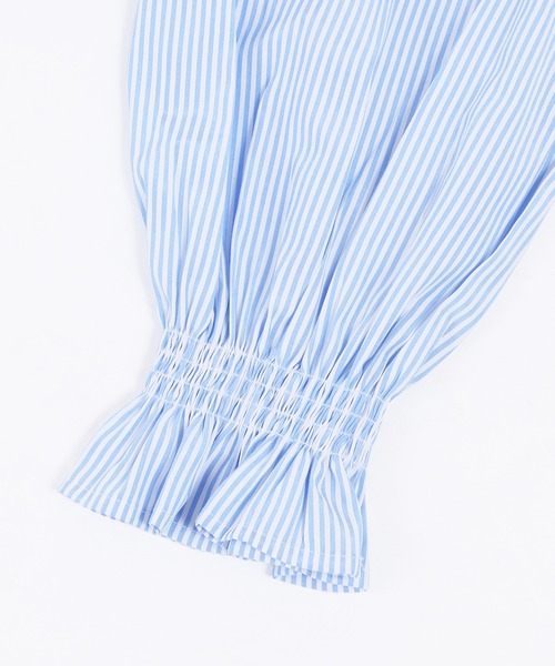 WC（ダブル シー）の「ストライプリボンブラウス（シャツ/ブラウス・レディース・ブルー/ライトパープル/ライトピンク・FREE）」の12枚目の写真