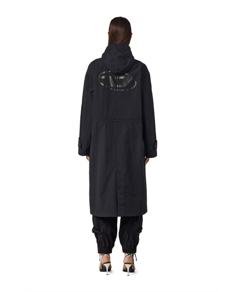 DIESEL（ディーゼル）の「ユニセックス ロング ジャケット ブルゾン モッズコート（モッズコート・レディース・ブラック/サンドベージュ・X-SMALL/XX-SMALL/SMALL）」の19枚目の写真