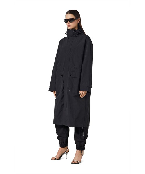 DIESEL（ディーゼル）の「ユニセックス ロング ジャケット ブルゾン モッズコート（モッズコート・レディース・ブラック/サンドベージュ・X-SMALL/XX-SMALL/SMALL）」の11枚目の写真