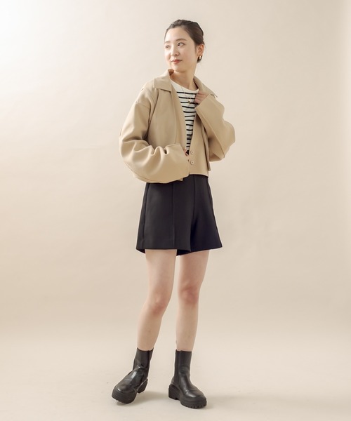 mline（エムライン）の「[mline] ベストカーディガンSET（ニット/セーター・レディース・ブラック/ベージュ/アイボリー・FREE）」の4枚目の写真