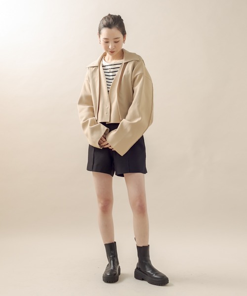 mline（エムライン）の「[mline] ベストカーディガンSET（ニット/セーター・レディース・ブラック/ベージュ/アイボリー・FREE）」の9枚目の写真