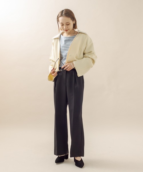 mline（エムライン）の「[mline] ベストカーディガンSET（ニット/セーター・レディース・ブラック/ベージュ/アイボリー・FREE）」の5枚目の写真